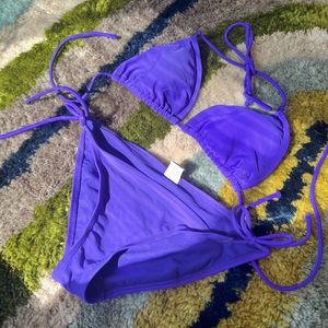 OP Purple Bikini Set large top small btm